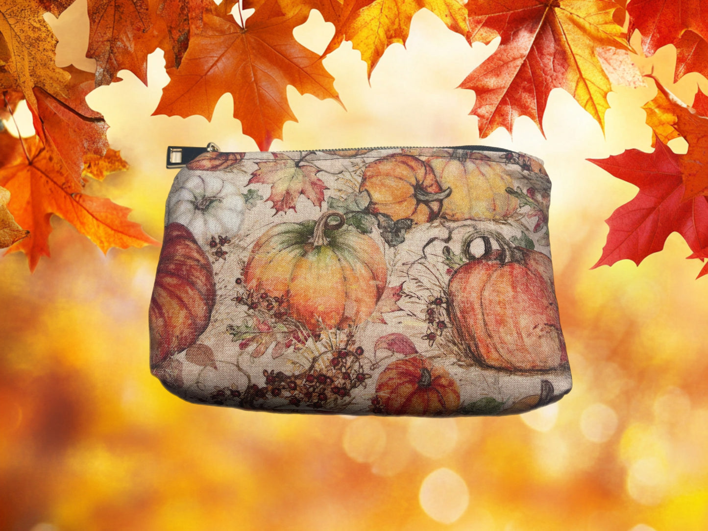 Rustic Pumpkins Midnight Kiss Pouch