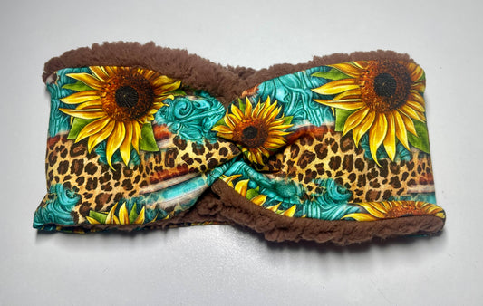 Animal Print Sunflower Ear Warmer