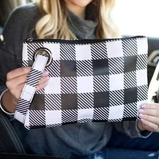 Oversized Plaid Clutches